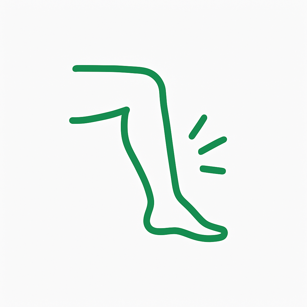 Leg pain icon